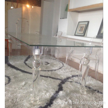 10 Seaters Acrylic Dining Table